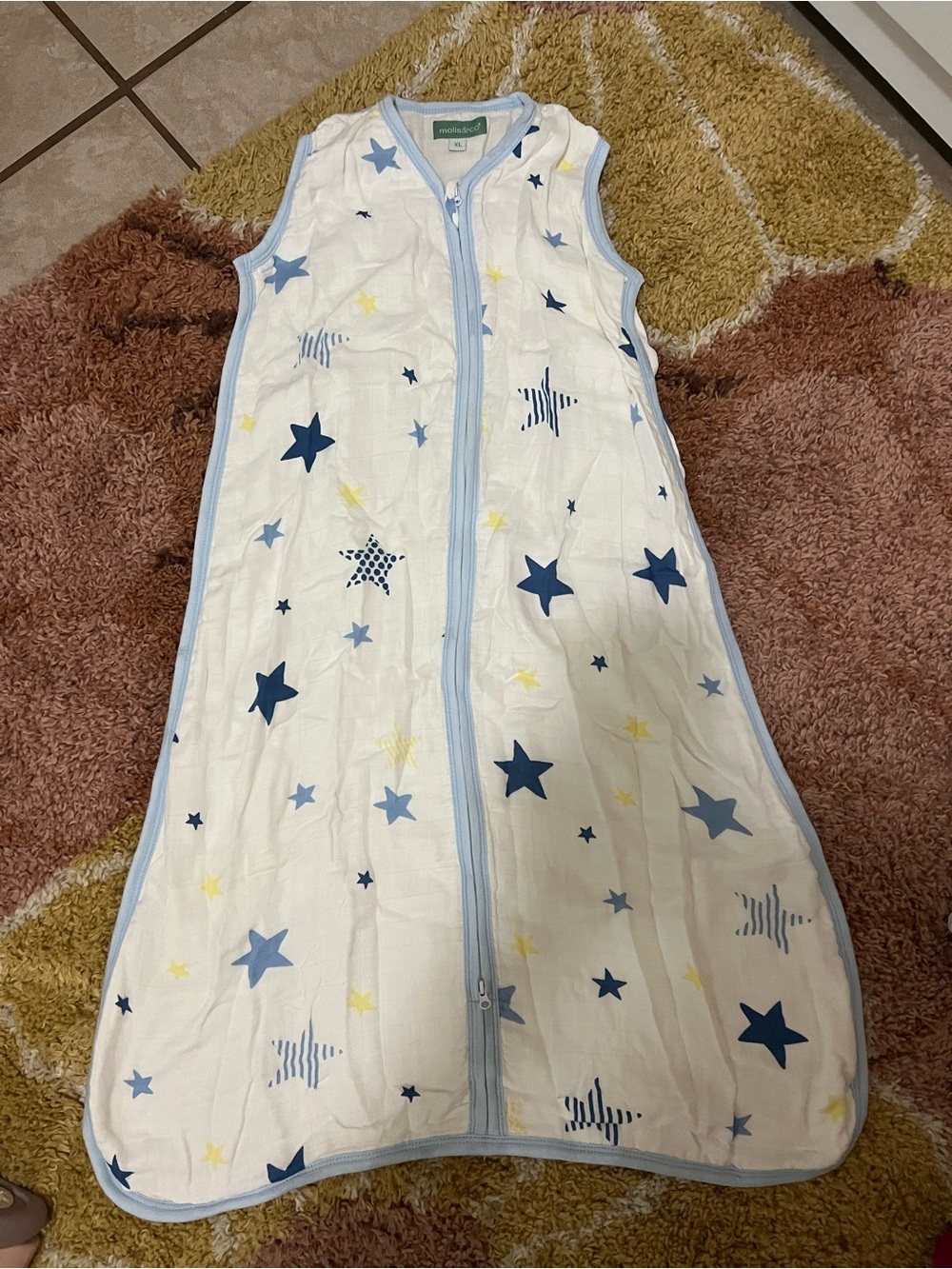 Molis & Co. Premium Muslin Baby Summer Sleeping Bag 0.5 TOG XL 18- 36 Months